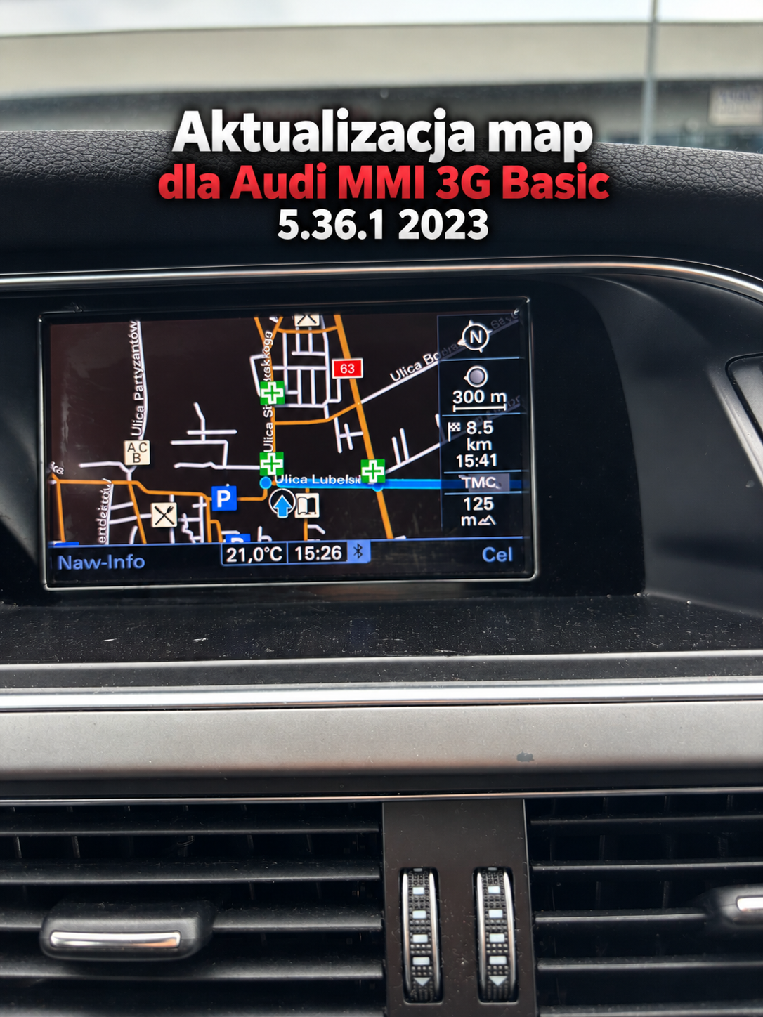 Aktualizacja map dla Audi MMI 3G Basic 5.36.1 2023 - Pliki na e -mail