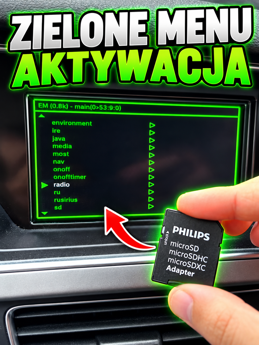 AKTYWACJA ZIELONE MENU - SKRYPT pliki wysyłamy na e-mail