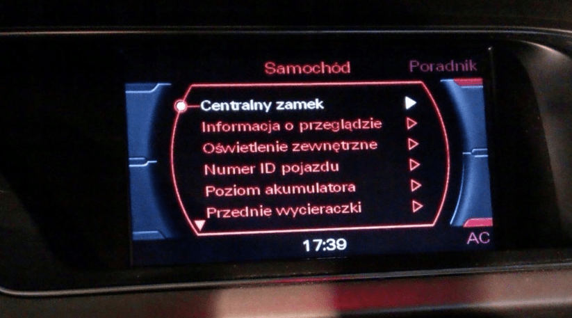 Polskie Menu +do Audi MMI 2G High – Pliki na e-mail