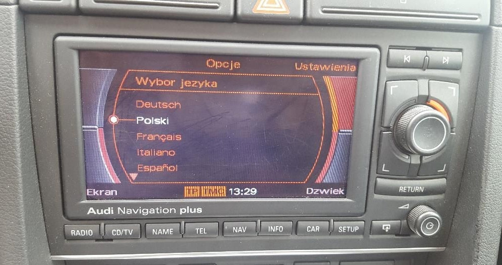 POLSKIE MENU RNS-E A3 A4 A6 Q7